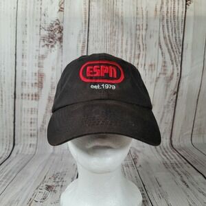 Vintage Espn Est. 1979 Red Black Baseball‎ Cap Hat